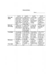 English worksheet: Editorial rubric