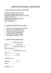 English worksheet: Song 