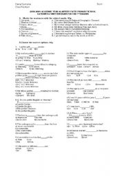 English Worksheet: exam about comparative,prefer to,simple past (be),tv programmes