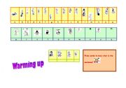 English worksheet: vocabulary warming up game