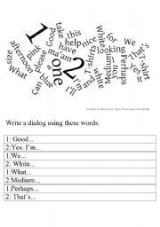 English Worksheet: Complete the dialog.