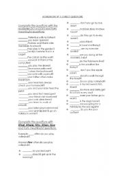 English worksheet: Direct questions