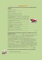 English Worksheet: GRAMMAR TEST (advanced level)