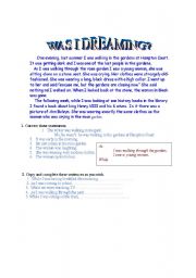 English Worksheet: Was I dreaming?