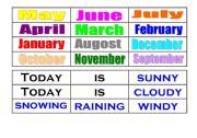 English Worksheet: months