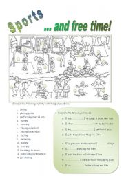 English Worksheet: sport and free time