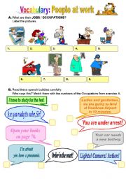 English Worksheet: People at work