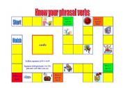 English Worksheet: Know your phrasal verbs board game