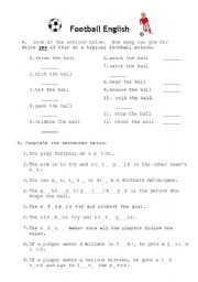 English Worksheet: Football English