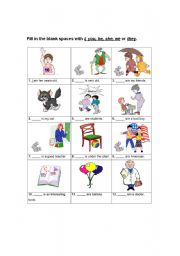 English Worksheet: Personal Pronouns