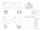 English worksheet: Monster exercise (body)