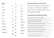 English Worksheet: Numbers