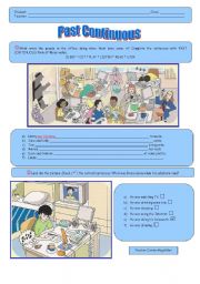 English Worksheet: PAST CONTINUOUS