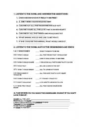 English Worksheet: I wish by Nina Simone worksheet