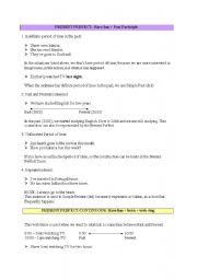 English worksheet: Perfect Tenses
