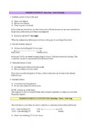 English Worksheet: Perfect Tenses