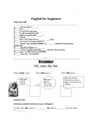 English worksheet: first class