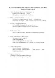 English Worksheet: How to Answer 