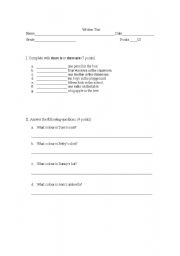 English Worksheet: There is or  there are