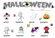 English Worksheet: Halloween 