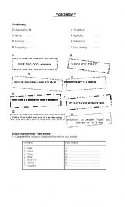 English Worksheet: crimes