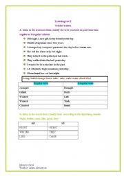 English Worksheet: listening test