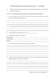 English Worksheet: Listening Comprehension - Nick Vujacic