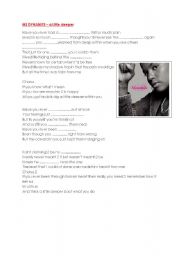 English worksheet: Ms Dynamite- Little deeper song