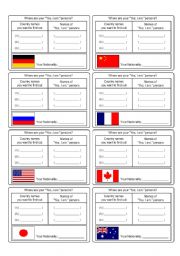 English Worksheet: Where are you from?