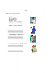 English Worksheet: Jobs