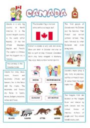 English Worksheet: ENGLISH-SPEAKING COUNTRY (2) CANADA