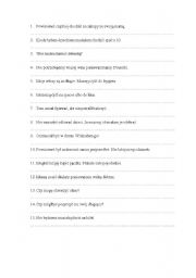 English Worksheet: modals - sentences