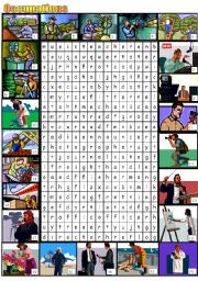 English Worksheet: OCCUPATIONS - 3 PAGES