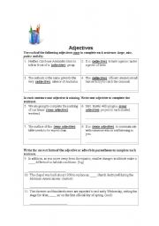 English worksheet: Adjectives