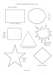 English Worksheet: Draw your body