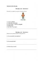 English worksheet: Interview -- Jobs