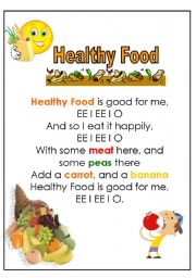 English Worksheet: Healthy Food
