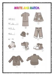 English worksheet: CLOTHES