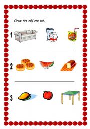 English Worksheet: food