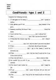 conditionals test 1 and 2