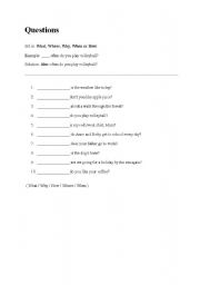 English worksheet: Question-Tags