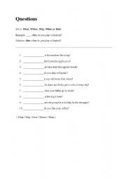 English Worksheet: Question-Tags