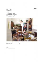 English worksheet: 5 Ws lesson- where