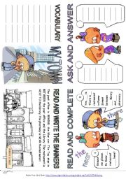 English Worksheet: My Town Mini Book