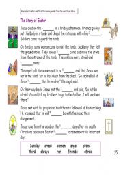 English Worksheet: the story of easter