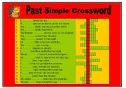 English Worksheet: Past Simple crossword