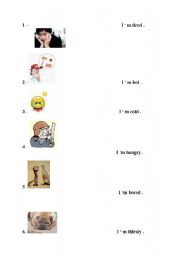 English worksheet: Feelings