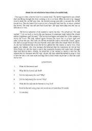 English Worksheet: reading