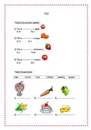 English Worksheet: Food Test