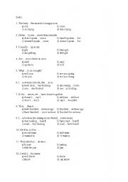 English Worksheet: 13x40 Multiple choice with key!! (75 pages!!!)